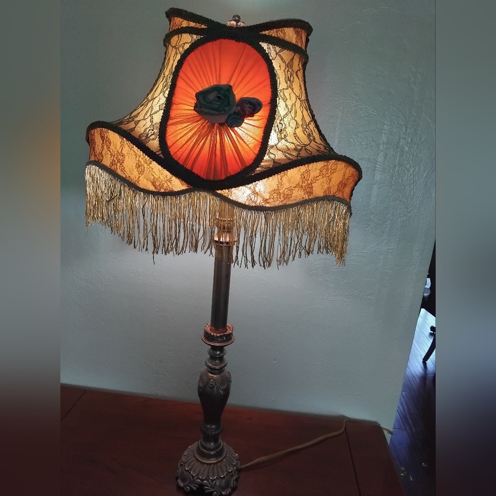 Large and tall Victorian lamp
